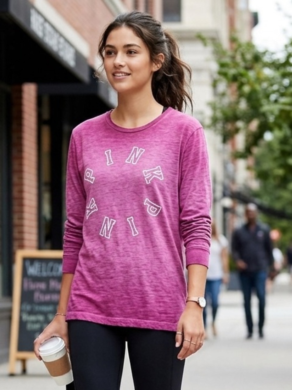 PINK Victoria's Secret Pink Crop Tie Front Sweatshirt size M